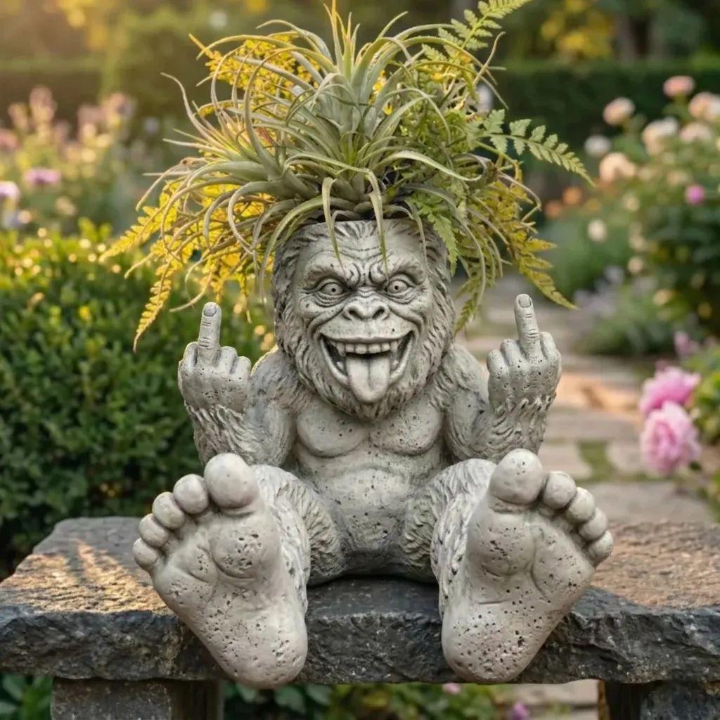 Pot de fleurs à doigts moyens pour animaux de métier de résine créative