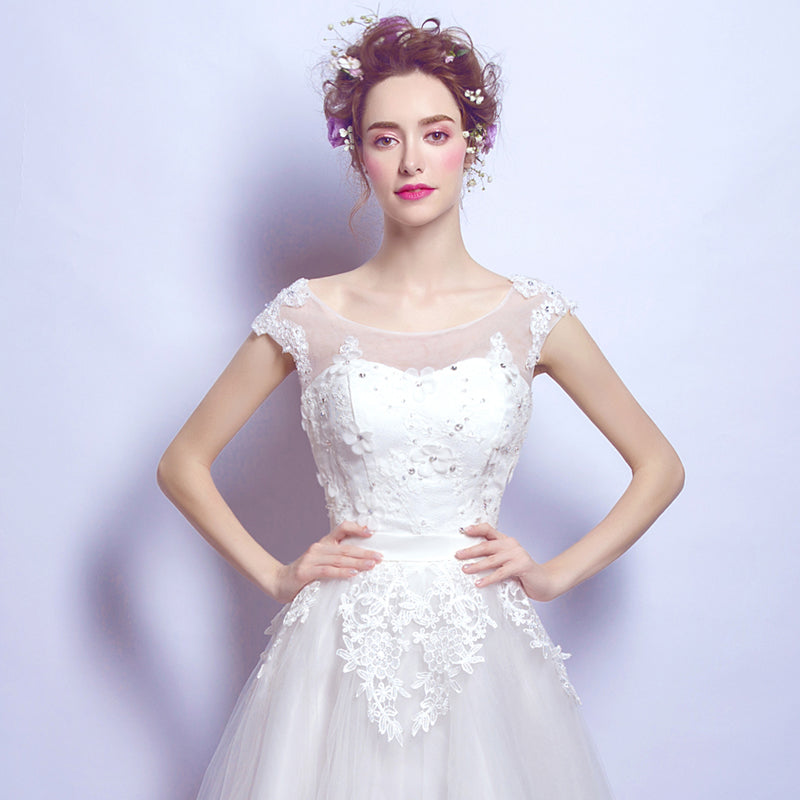 Robe de luxe blanche courte date