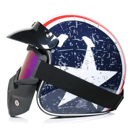 Retro Moto Casque Homme Moto