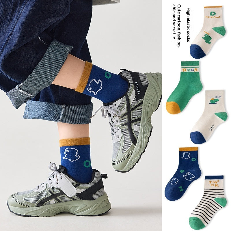 Chaussettes en coton sans os respirant mi-calf