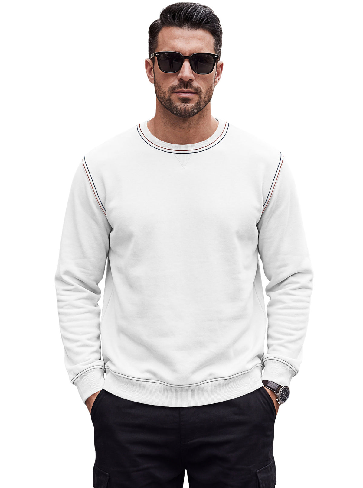 Haut de la couche de base brossé de tissu d'automne pour hommes