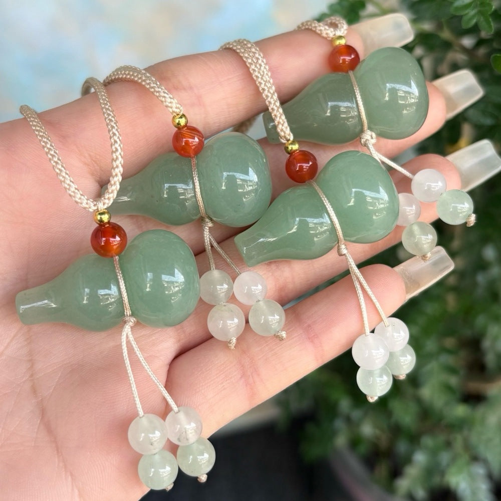 Pendentif naturel Aventurine Peace Lock pour hommes et femmes