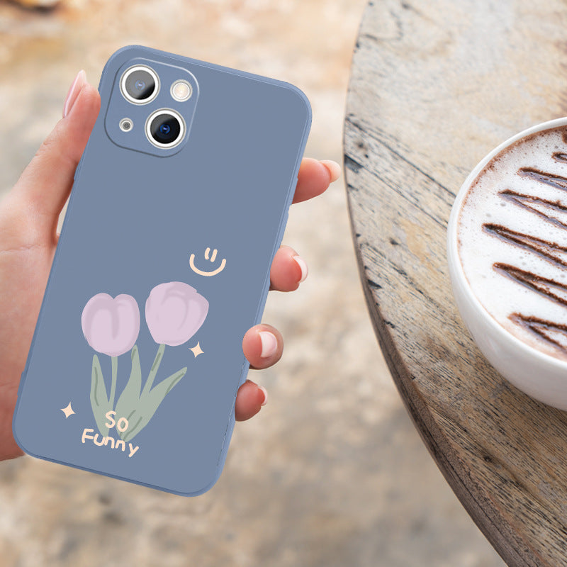 Tulipe boîtier de téléphone en silicone anti goutte