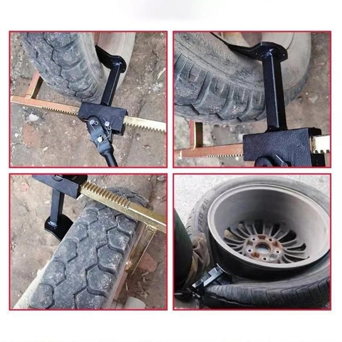 Outil de garage pour moto de rechange de pneus portatifs