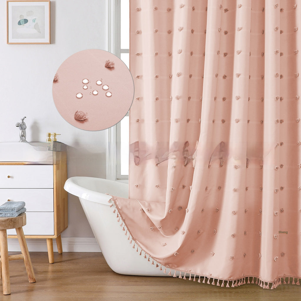 Rideaux de douche simples en polyester Hydrangea coupé