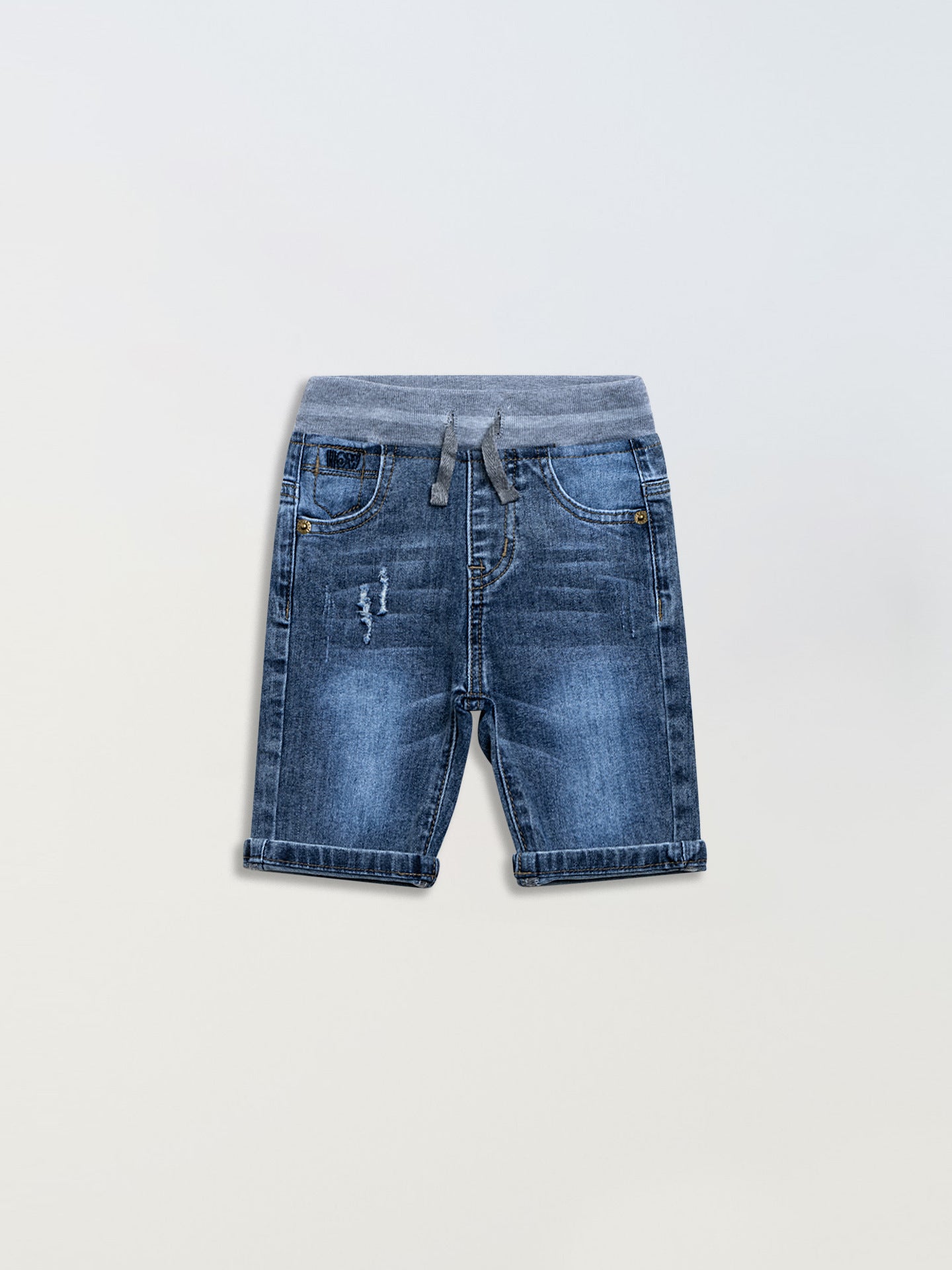 Pantalon d'été Pantalon Short Garçons Denim taille côte à côte Pantalon mi-long
