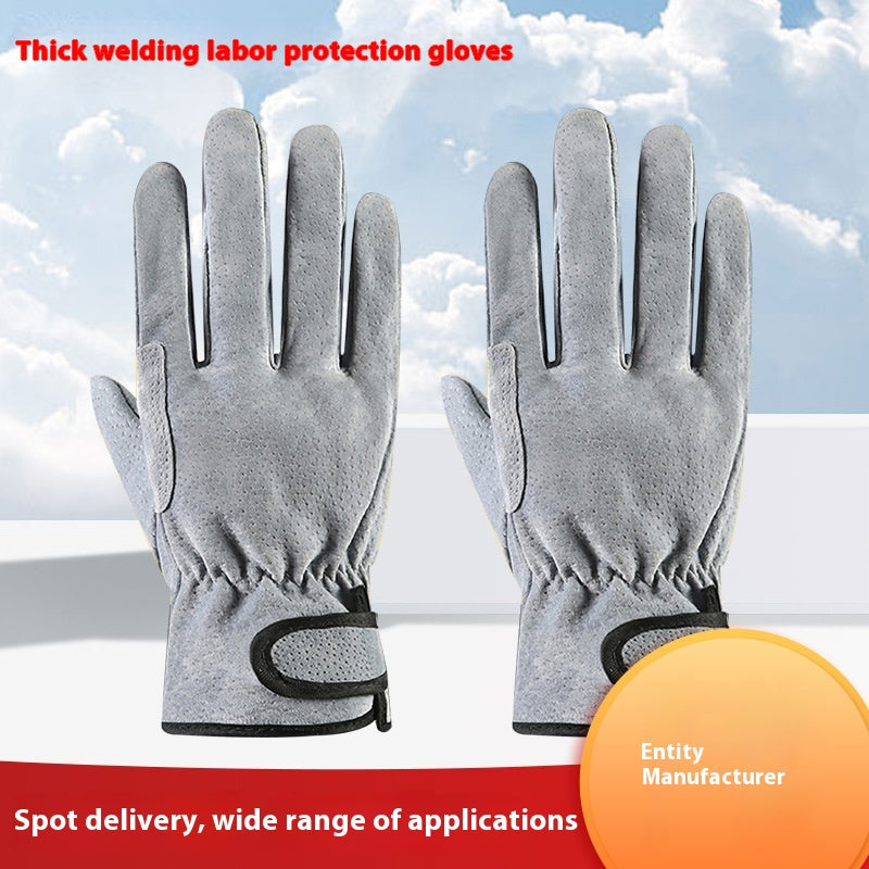 Gants de soudure Arc-Selder Soudage de travail court Protection du travail Gants en cuir