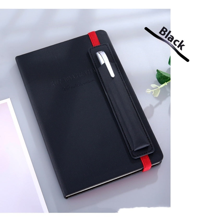 A5 Strap Notebook Pen Insertion Leather Surface