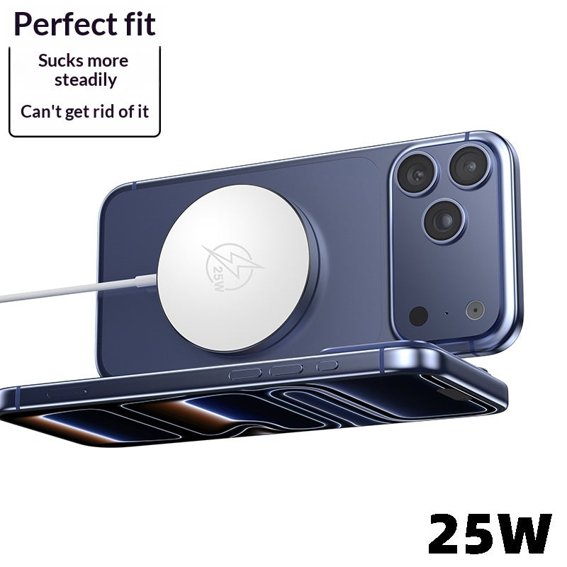Chargeur sans fil magnétique 25W en métal idéal pour recharger sans fil des téléphones portables