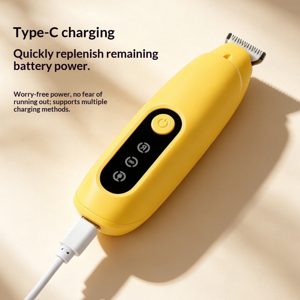 Clipper rechargeable pour animaux de compagnie avec lumière LED