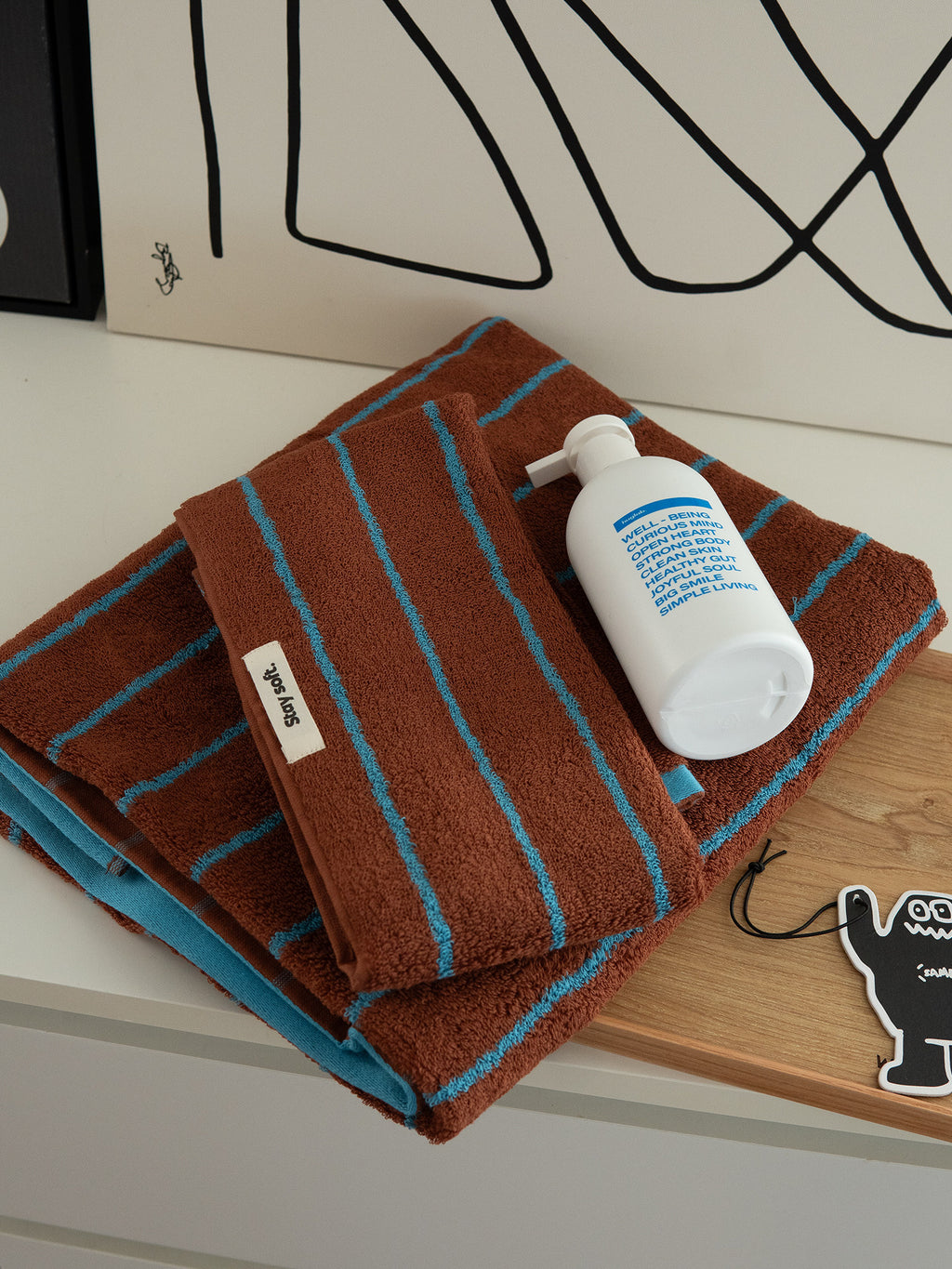 Striped Class A Pure Cotton Bath Towel for Women