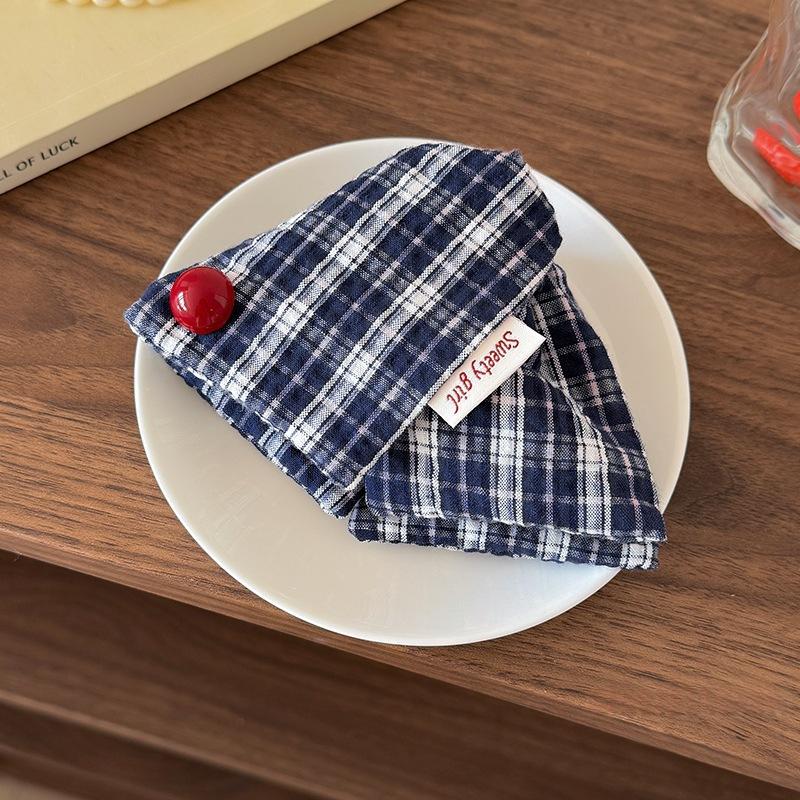 Placage de cheveux bleu Polka-Dot Triangle pour les femmes