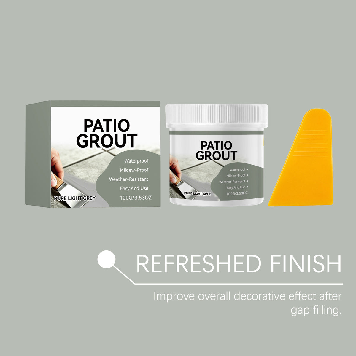 Light gray tile grouting