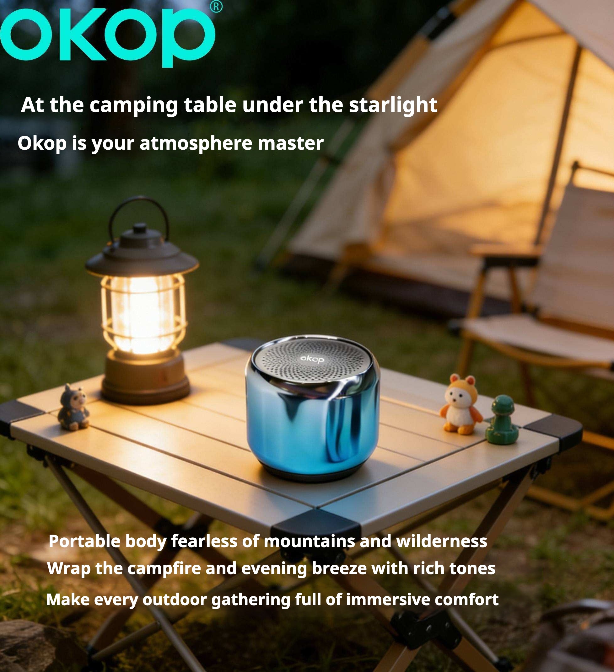 KP-581 Mini haut-parleur Bluetooth sans fil portable avec sous-woofer Compact Outdoor Audio