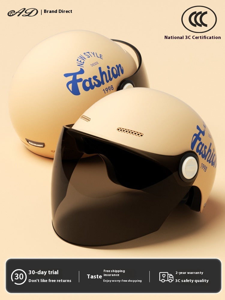 Femmes Quatre Saisons Universal Batterie Voiture Half Casque