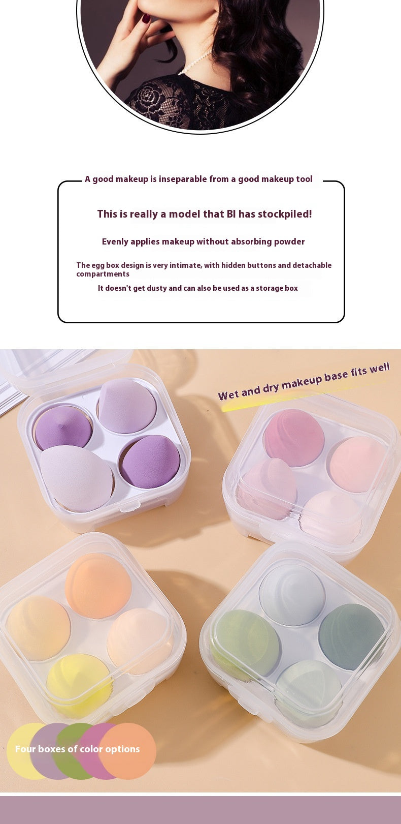 Cosmétiques Puff Puff Coussin Super Soft Smear-proof Beauty Blender Studio Sponge Egg