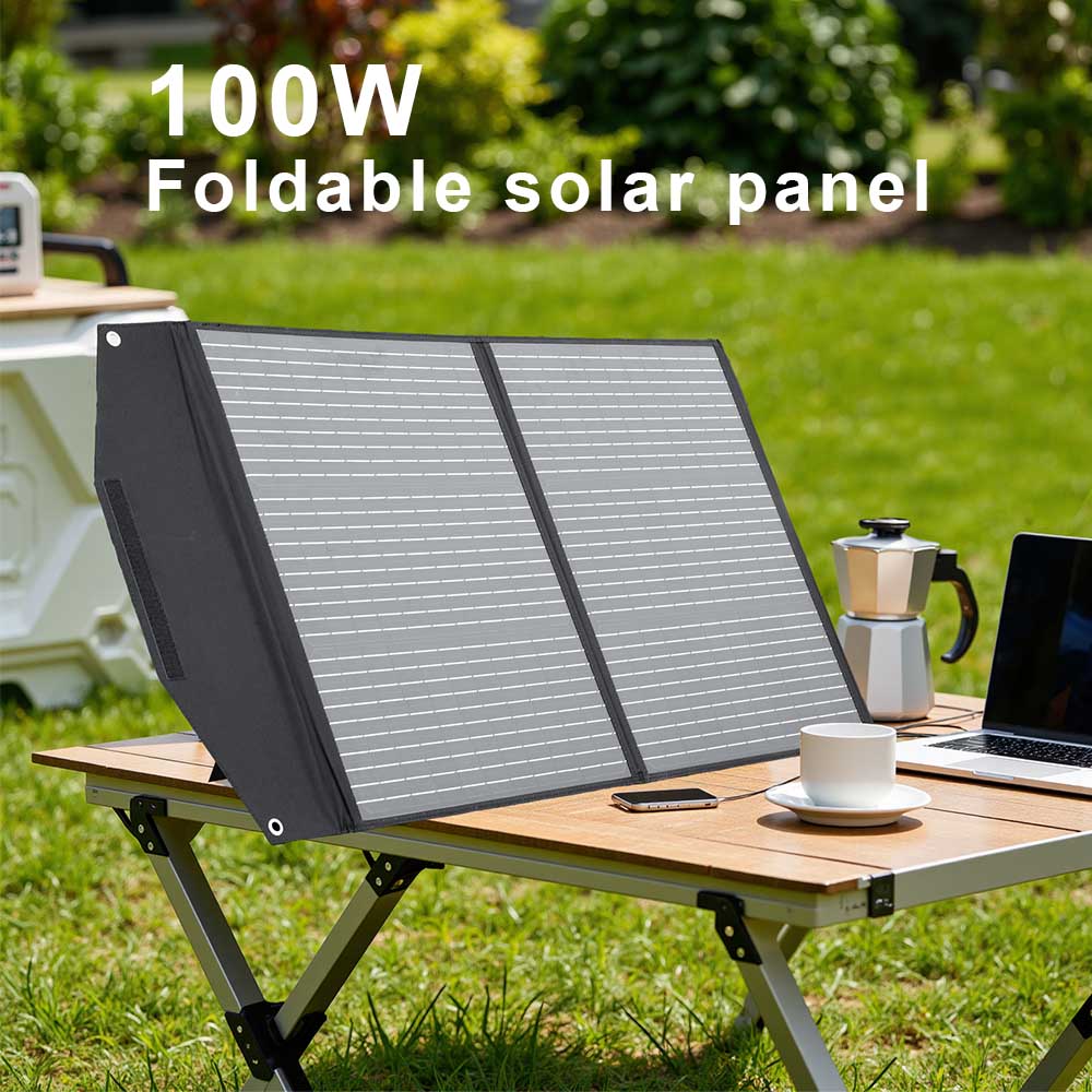 Chargeur de panneau solaire pliable pour les appareils USB DC de la centrale électrique 18V Dehors
