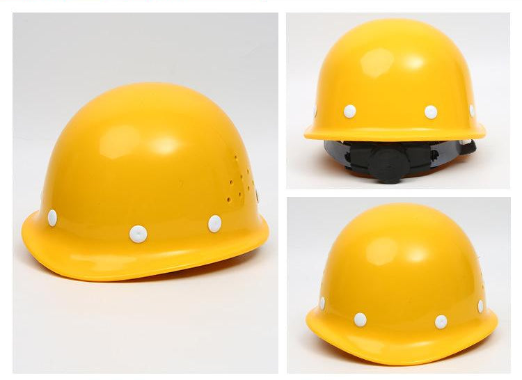 Type d'acier en verre Casque respirant Construction Site Épaisseur Casque anti-smashing