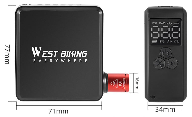 Mini Pneu électrique Portable Haute Pression American French Valve Road Mountain Bike Riding
