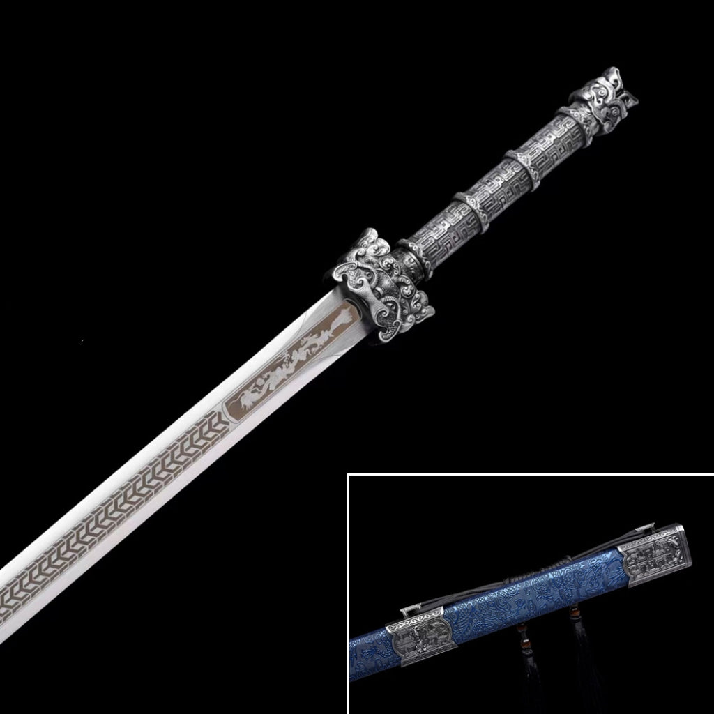 Épée de Tang-Style Integral style antique Épée Long Épée de Manganèse Lame d'épée en acier Han-Style S