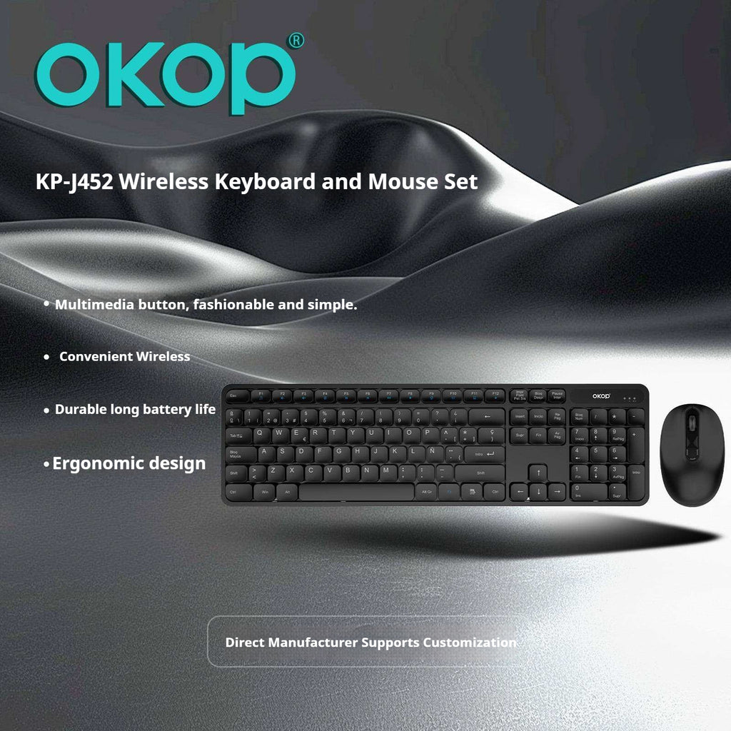 KP-J452 Meilleure vente de clavier filaire et de la souris Combo adapté pour le bureau de jeu et à la maison