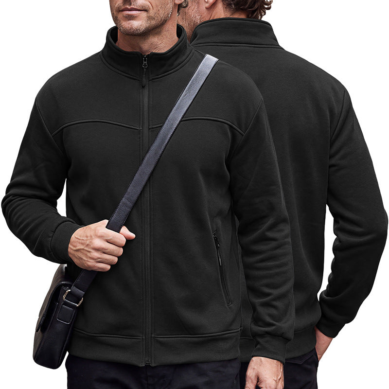 Veste d'automne et d'hiver avec fermeture éclair et poches latérales