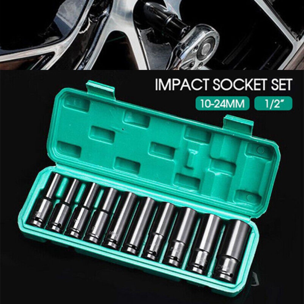 Set de sockets à impact profond de 20PCS 12'' 8-32mm pour garage métrique