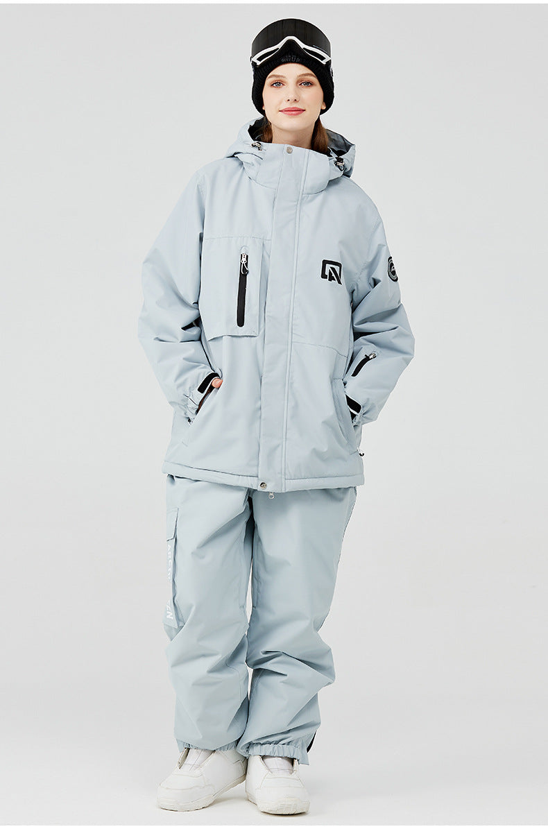 Costume de ski pour hommes et femmes en plein air Veneer Double Board