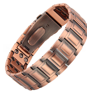 Rétro-chic Magnetic Therapy Bracelet en cuivre rouge Niche et Premium en cuivre pur