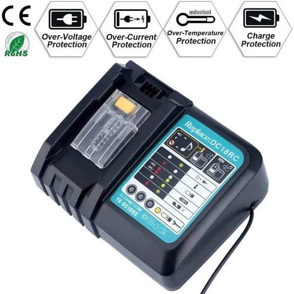 Chargeur DC18RC pour Makita Chargeur rapide 18V Li-Ion 14.4-18V Batterie nouvelle