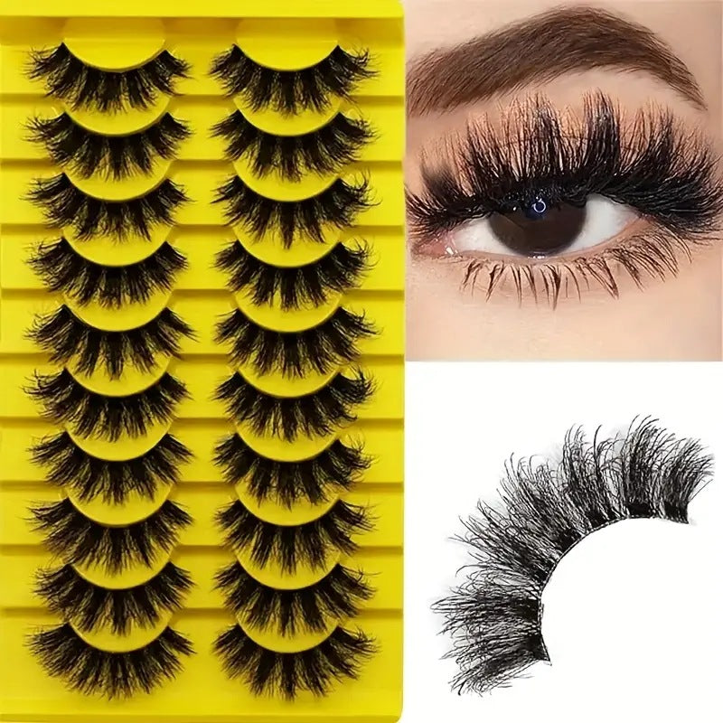 Faux cils 3D multicouches 10 paires
