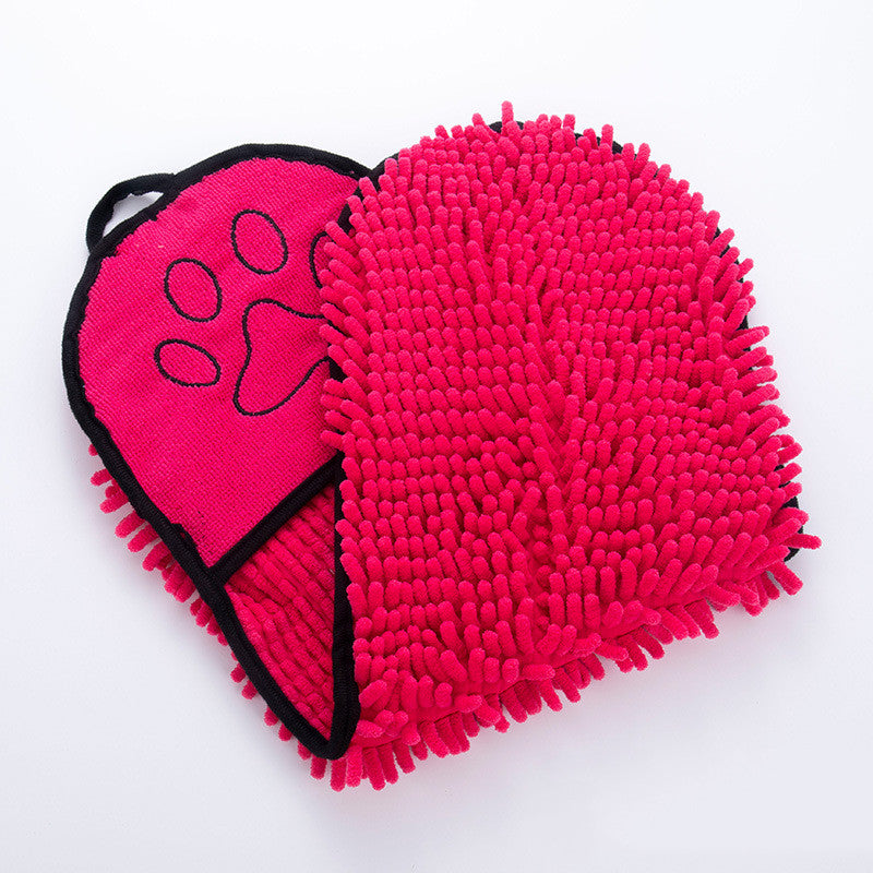 Serviette de bain de chat pour chien en couleur solide