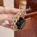 Bracelet de montre élastique en strass pour papillons créatifs et polyvalents