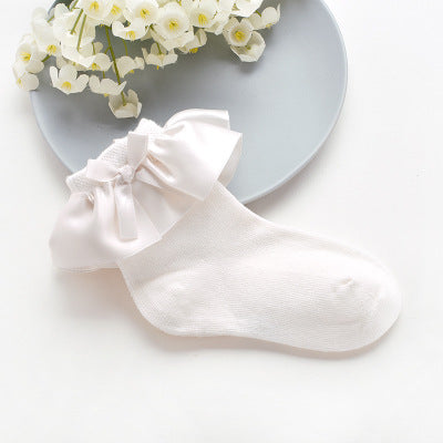 Princess chaussons de filles version coréenne de satin chaussons courtes