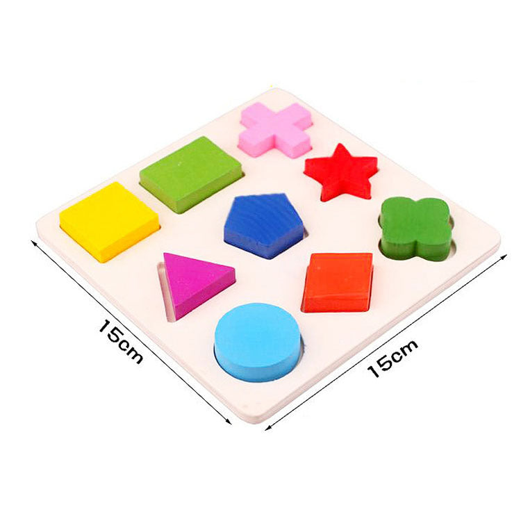 Conseil de reconnaissance de la forme des enfants Jouets éducatifs Montessori Puzzle Equal Points 3D Puzz