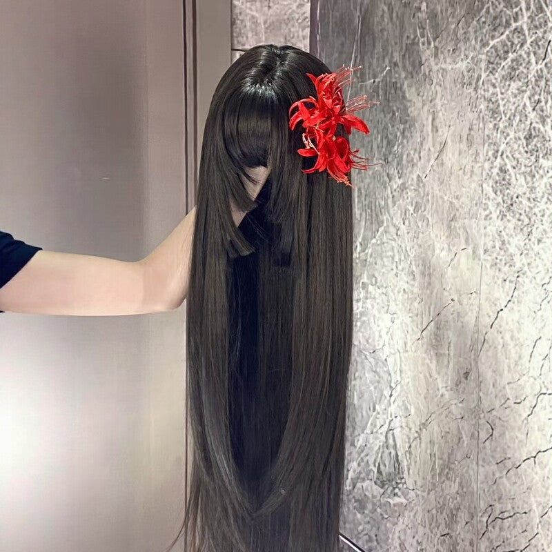 Perruque en fibre synthétique pleine tête - Style naturel volumineux pour la fête quotidienne Cosplay