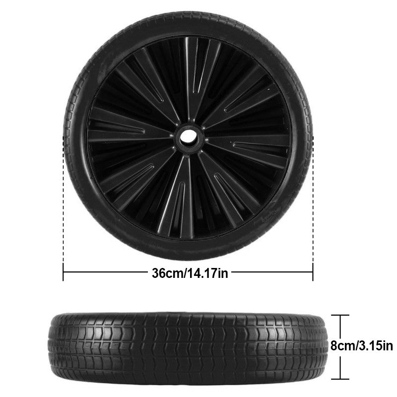 Universal 14 pouces Black Wheel Wheel Heavy Duty Puncture Proof Roue