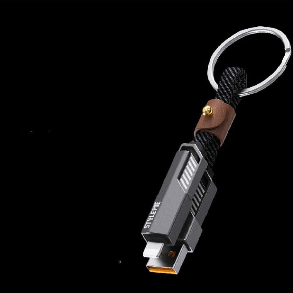 Porte-clés Câble de données courte portable à charge rapide de 60W