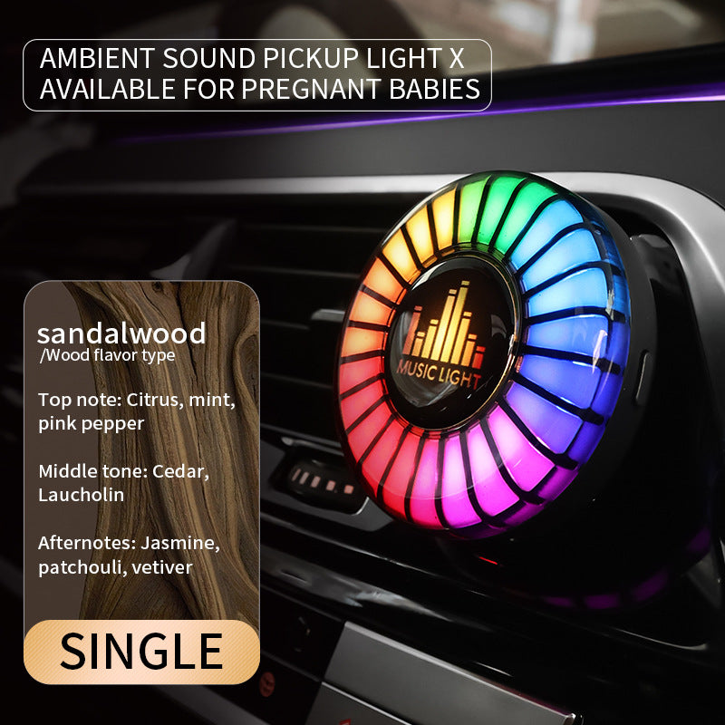 Automobile Aromatherapy Air Vent Acolight Light Pickup Voice Control Rhythm Lampe