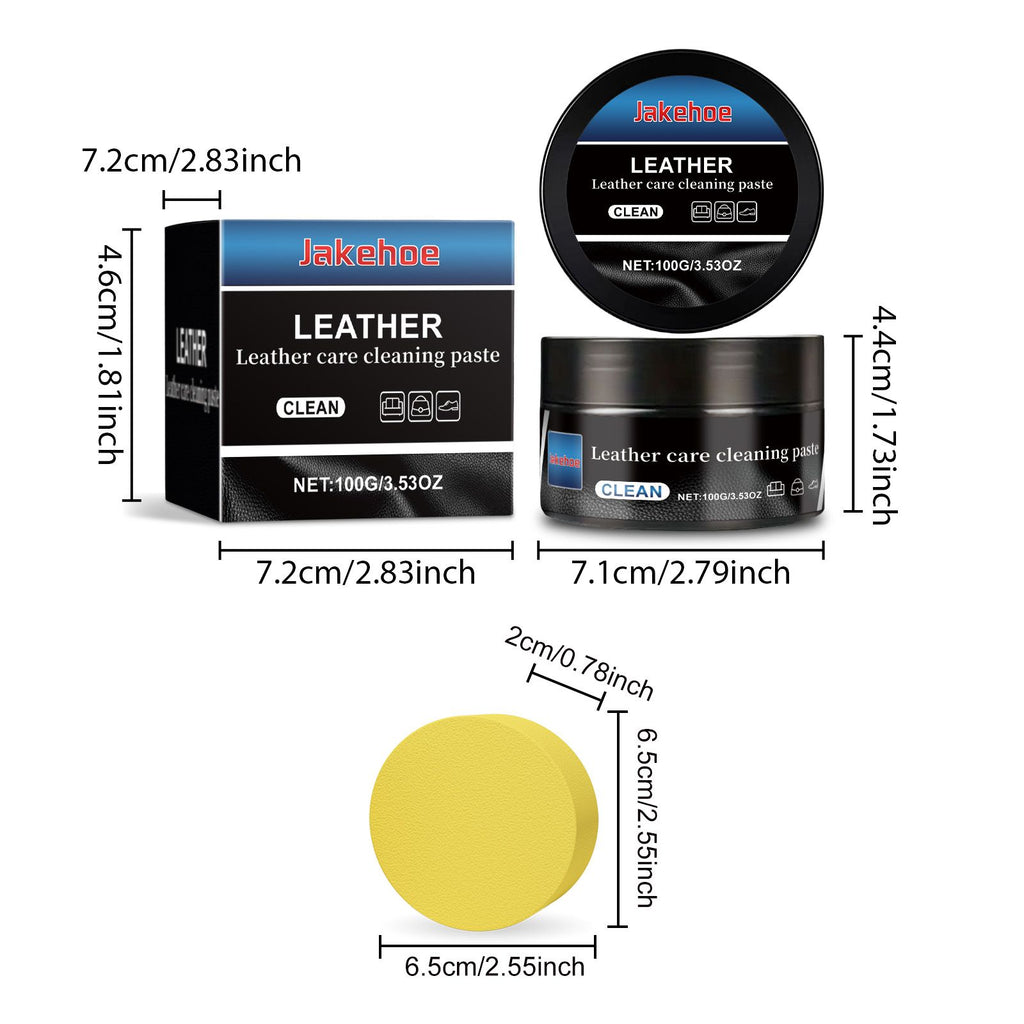 JAKEHOE Kit de soins de nettoyage en cuir