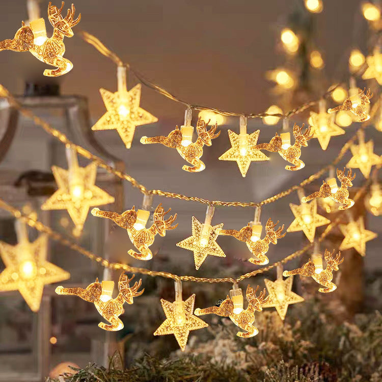 Led Elk Tree Christmas Tree Snowflake Star Light String