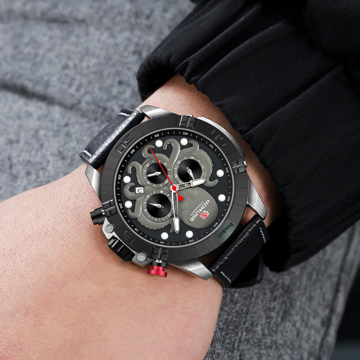 Octopus Waterproof Luminous Quartz Watch for Men