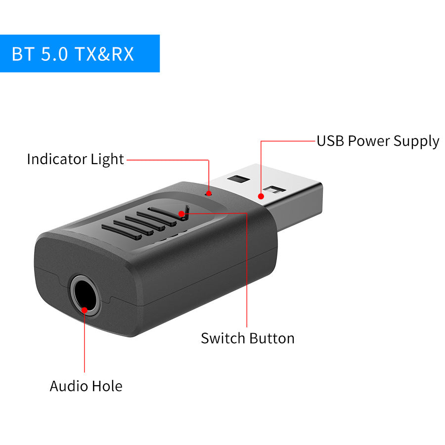 Récepteur 4-en-un d'émetteur audio USB