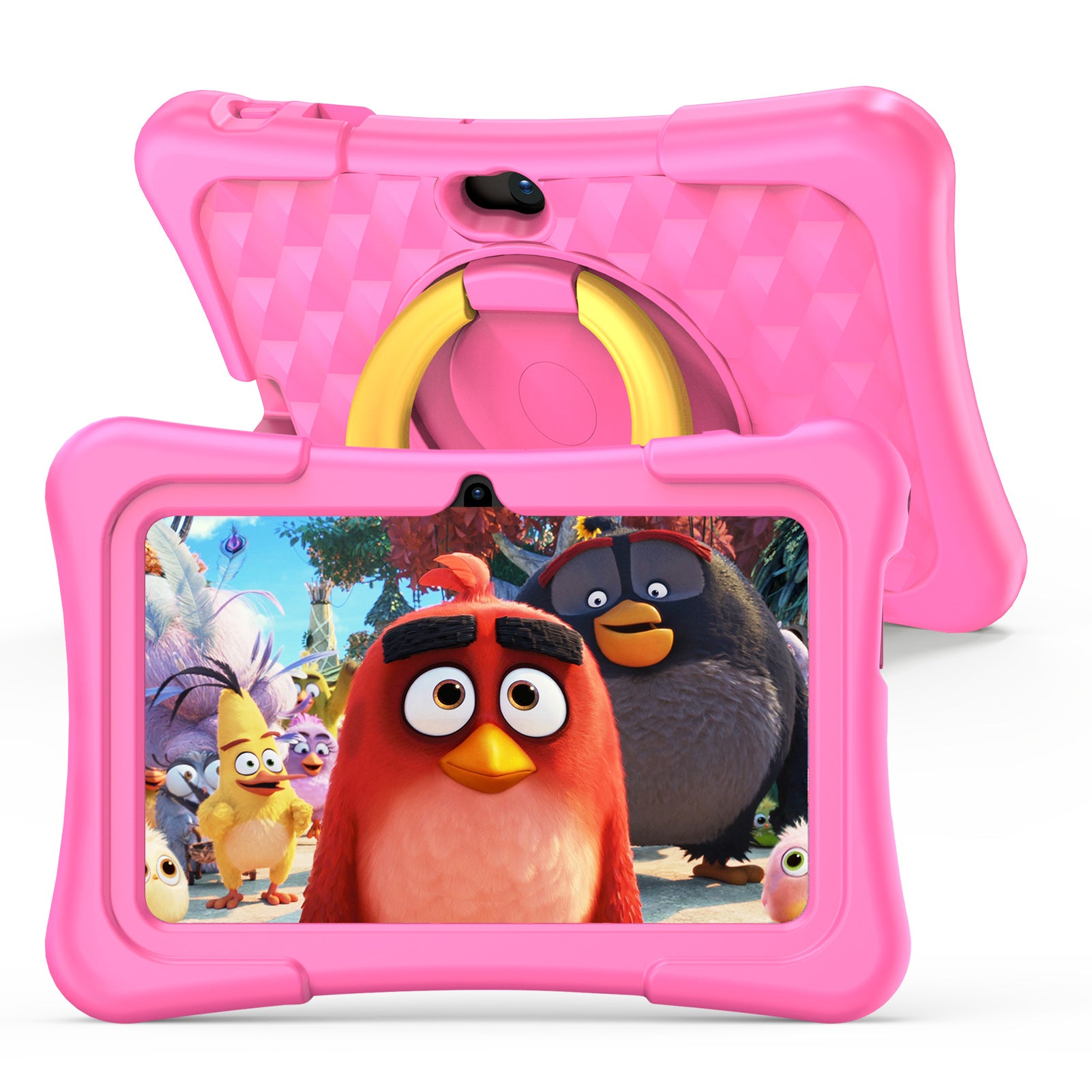 7-pouces d'éducation pour enfants plat avec housse en silicone de protection Manche de rotation à 360 degrés B