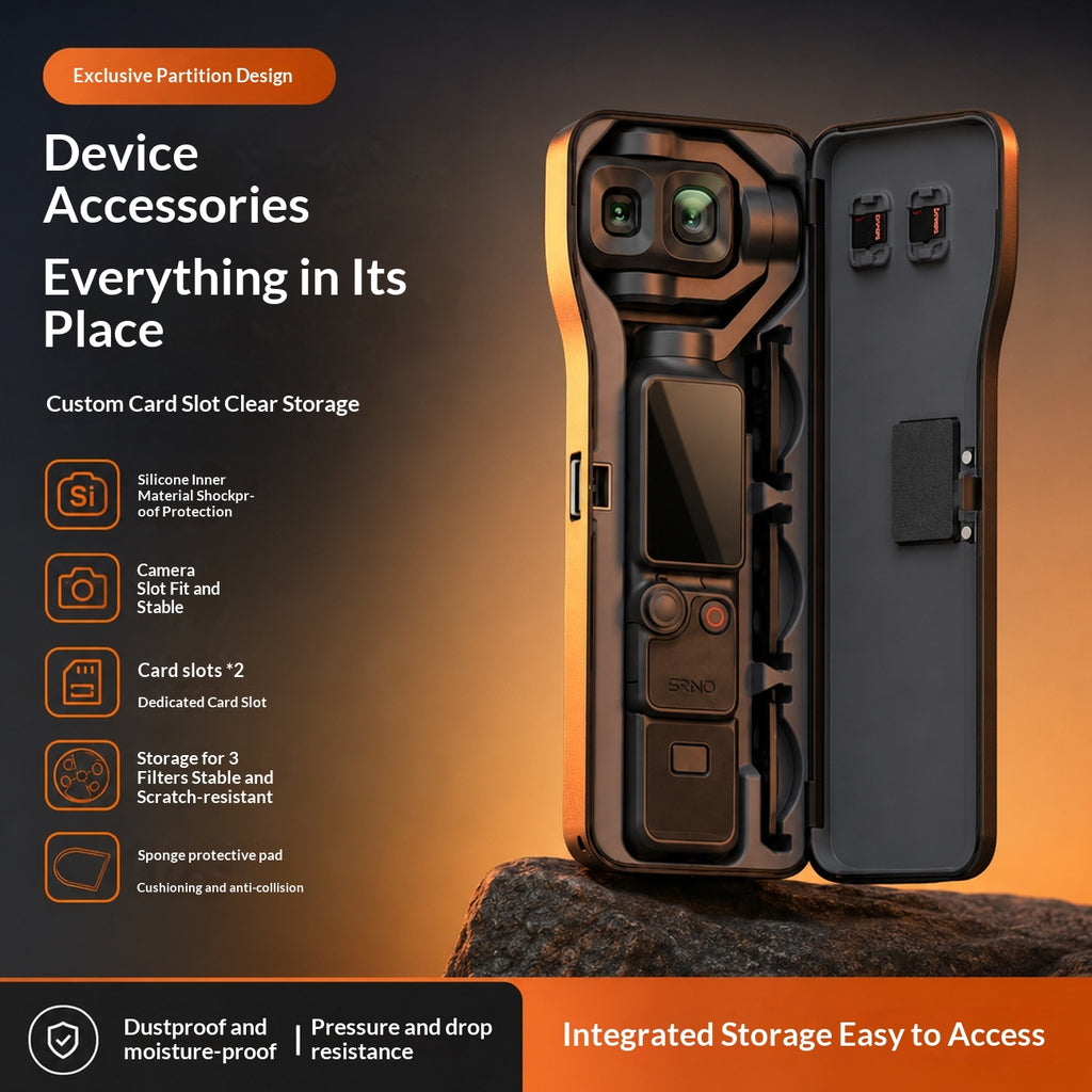 Boîtier d'accessoire de protection portable pour caméras d'action
