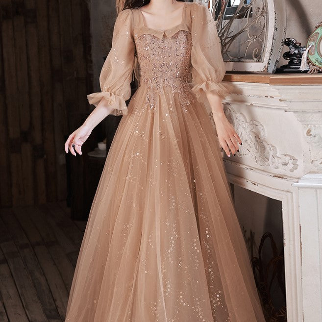 Robe de soirée Banquet d'hôte Maid Of Honor Long Sleeves