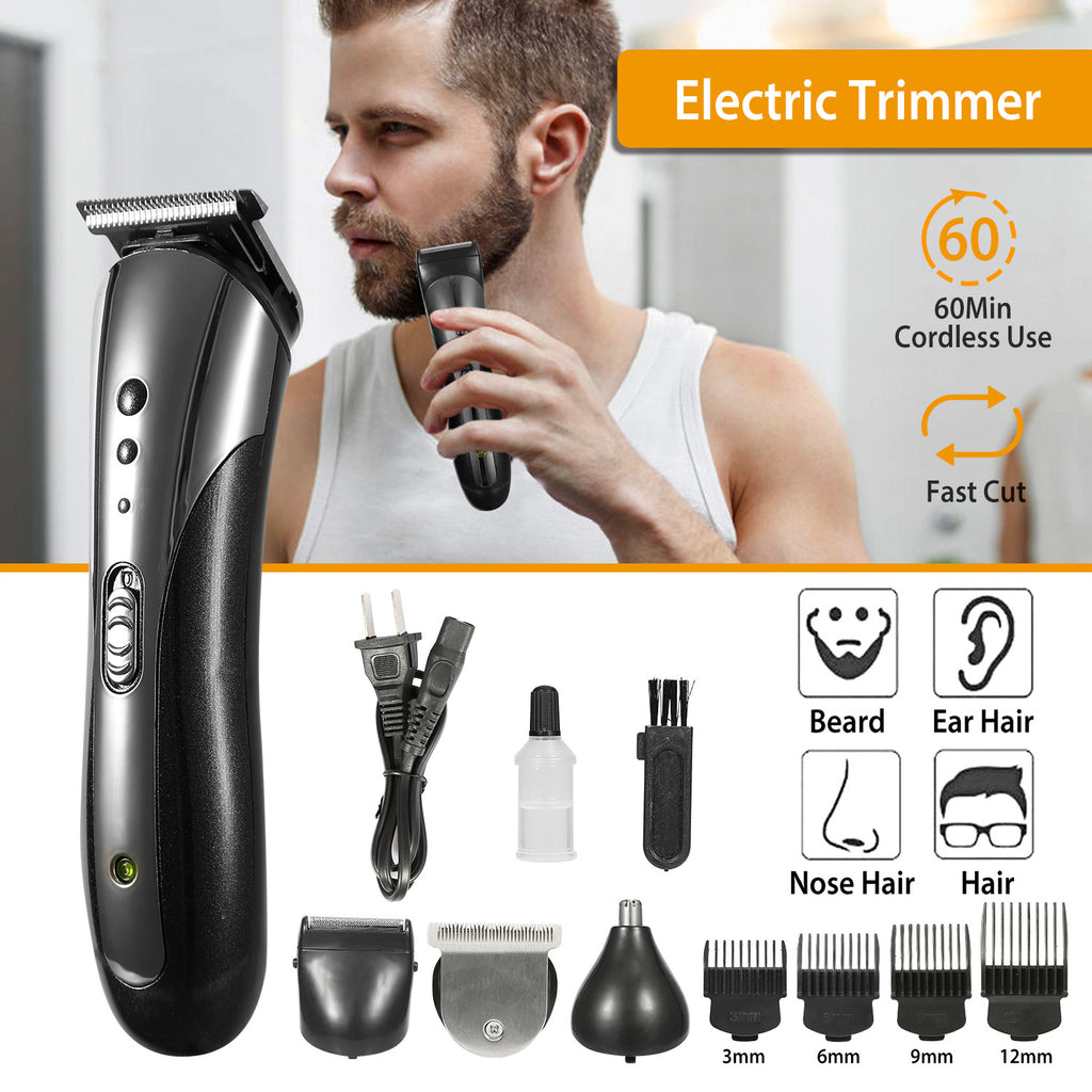 Hommes Électrique Clipper Trimmer Pour Père Jour Cadeau Rechargeable Barbe Rasoir Rasoir Nez