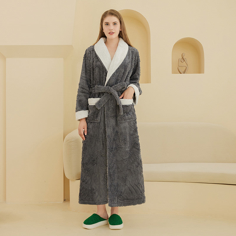 Jaquard Double couche Épaisseur de chemise de nuit en flanelle