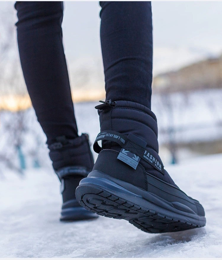 Doublure de laine d'hiver Waterproof Chaussures de coton Casual Hommes