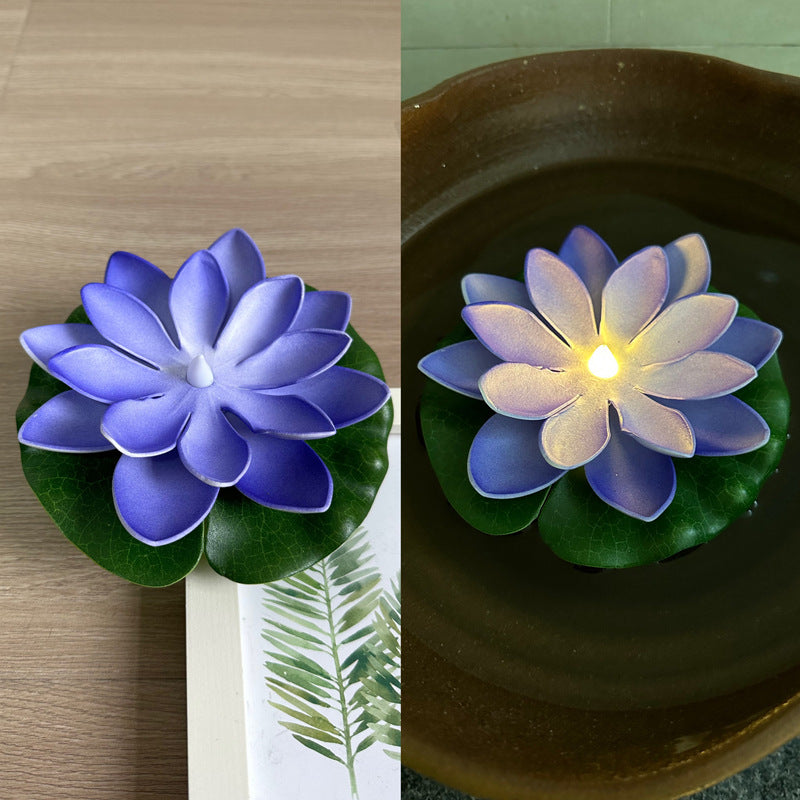 Floating eau induction Lotus coloré imperméable petite lampe de nuit